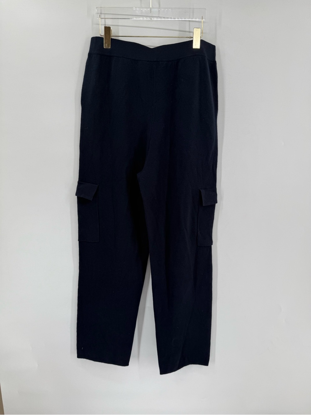 HAVEN WELL WITHIN navy blue knit cargo pants size large NWT